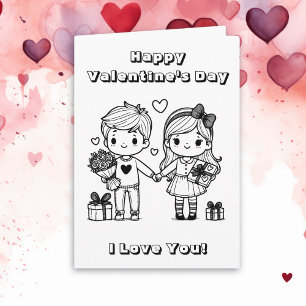 Carte Joyeuse Saint-Valentin Page de coloriage