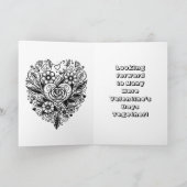Carte Joyeuse Saint-Valentin | Page de coloriage (Intérieur)