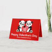 Carte Joyeuse Saint-Valentin Panda École à la maison Coo (Devant)