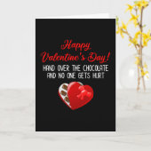 Carte Joyeuse Saint-Valentin ! Passez le chocolat (Fleur jaune)