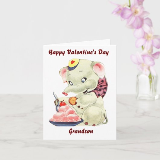 Carte Joyeuse Saint-Valentin petit-fils (Orchidée)