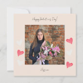 Carte Joyeuse Saint-Valentin Photo de script moderne (Devant)