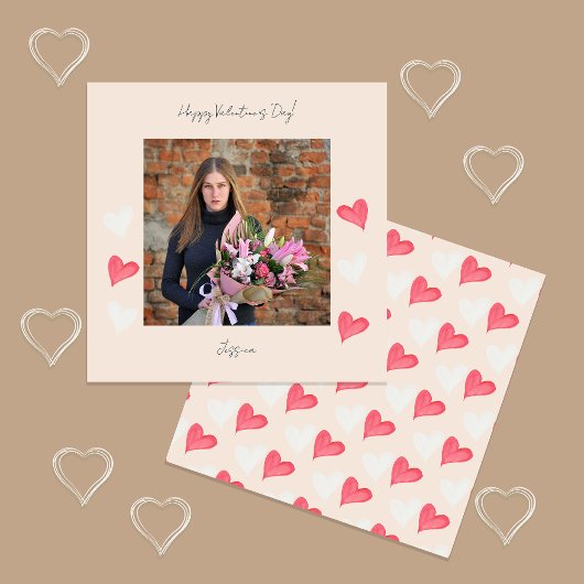Carte Joyeuse Saint-Valentin Photo de script moderne