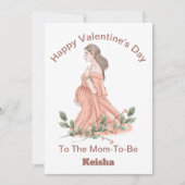 Carte Joyeuse Saint-Valentin Pour La Future Maman (Devant)