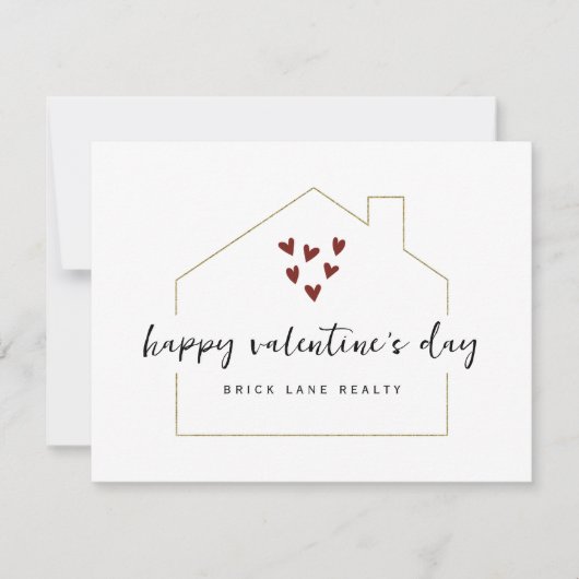 Carte Joyeuse Saint-Valentin Promotion immobilière  (Devant)