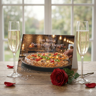 Carte Joyeuse Saint-Valentin Puns de pizza drôles