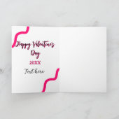 Carte Joyeuse Saint-Valentin rose noir spirale gras lett (Intérieur)