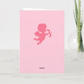 Carte Joyeuse Saint-Valentin Rose Pliable (Dos)