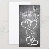 Carte Joyeuse Saint-Valentin sur un tableau à la craie (Devant / Derrière)