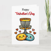 Carte Joyeuse Saint-Valentin | Thème Disc Golf (Devant)