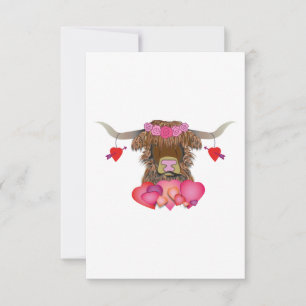 Carte Joyeuse Saint-Valentin Vache