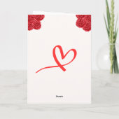 Carte Joyeuse Saint-Valentin Vœux sincères Pliable (Dos)