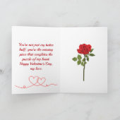 Carte Joyeuse Saint-Valentin Vœux sincères Pliable (Intérieur)