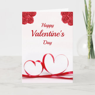 Carte Joyeuse Saint-Valentin Vœux sincères Pliable