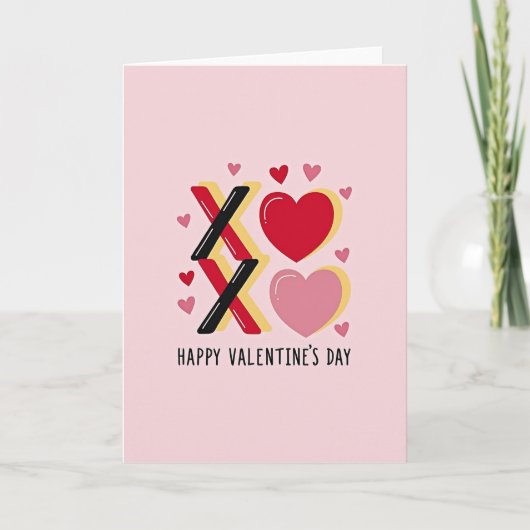 Carte Joyeuse Saint-Valentin Xoxo (Devant)