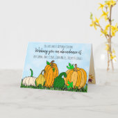 Carte Joyeuse saison d'automne Halloween Citrouilles (Fleur jaune)