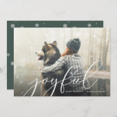 Carte Joyeuse Script Photo Holiday (Devant / Derrière)