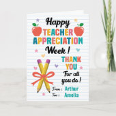 Carte Joyeuse Semaine d'appréciation des enseignants (Devant)