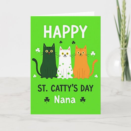 Carte Joyeuse St Cattys Day Nana (Devant)
