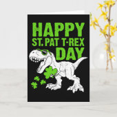 Carte Joyeuse St Pat Trex Day St Patricks Dinosaure Tout (Fleur jaune)