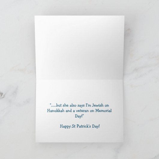 Carte Joyeuse St Patrick (Intérieur)