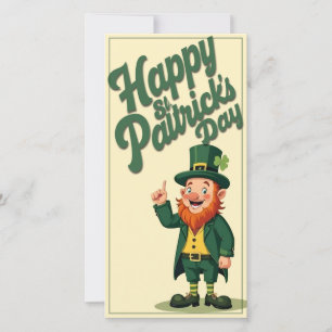 Carte Joyeuse St. Patrick Cute Leprechaun