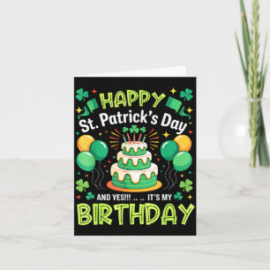 Carte Joyeuse St Patrick et joyeux anniversaire hommes f