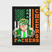 Carte Joyeuse St Patrick Funny Boire de la Bière Tr (Fleur jaune)