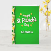 Carte Joyeuse St Patrick Grand-Père (Fleur jaune)