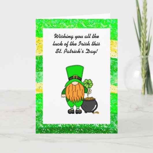 Carte Joyeuse St Patrick | Lutins Mignons (Devant)