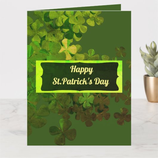 Carte Joyeuse St-Patrick, personnalisé (Petite plante)