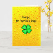 Carte Joyeuse St Patrick, préparez-vous à trébucher (Fleur jaune)