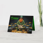 Carte Joyeuse St Patrick's Day Leprechaun HGC02 (Devant)