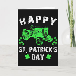Carte Joyeuse St Patrick's Day Tracteur Drôle de Garçons