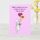 Carte Joyeuse Tante d'anniversaire à la nièce (Fleur jaune)