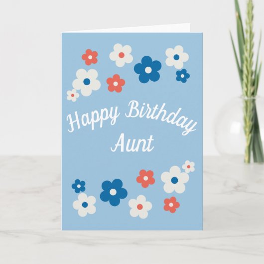 Carte Joyeuse Tante d'Anniversaire - Joli Anniversaire F (Devant)