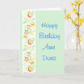 Carte Joyeuse tante Doris (Fleur jaune)