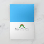 Carte Joyeuse tortue de mer d'anniversaire dans le Masqu (Intérieur)