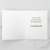 Carte Joyeuse typographie d'anniversaire Bons de couleur (Intérieur)