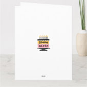 Carte Joyeuse typographie d'anniversaire Bons de couleur (Dos)