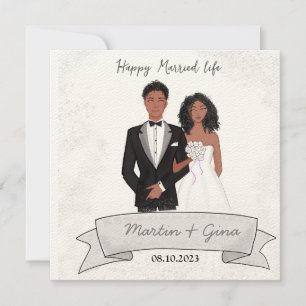 Carte Joyeuse vie conjugale, illustration,