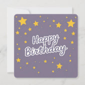 Carte Joyeuses aurores d'anniversaire sur bleu (Devant)