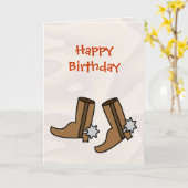 Carte Joyeuses bottes pour garçon d'anniversaire pour Co (Fleur jaune)