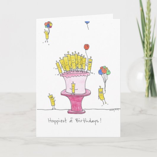 Carte Joyeuses bougies d'anniversaire (Devant)