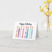Carte Joyeuses bougies d'anniversaire (Fleur jaune)
