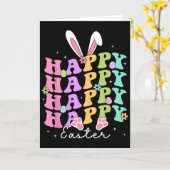 Carte Joyeuses citations de Pâques Œuf Groovy Lapin Enfa (Fleur jaune)
