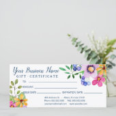 Carte Joyeuses couleurs primaires Aquarelle Floral Salon (Debout devant)