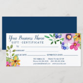 Carte Joyeuses couleurs primaires Aquarelle Floral Salon (Devant / Derrière)