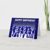 Carte Joyeuses danseuses disco d'anniversaire (Devant)