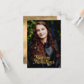 Carte Joyeuses Faux Gold (Devant/Arrière en situation)